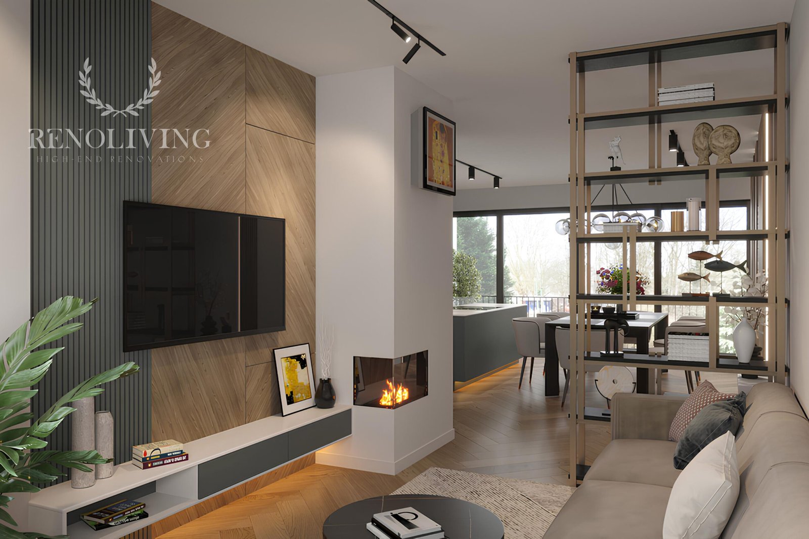 Lichtarchitectuur in een ruimtelijke woonkamer.