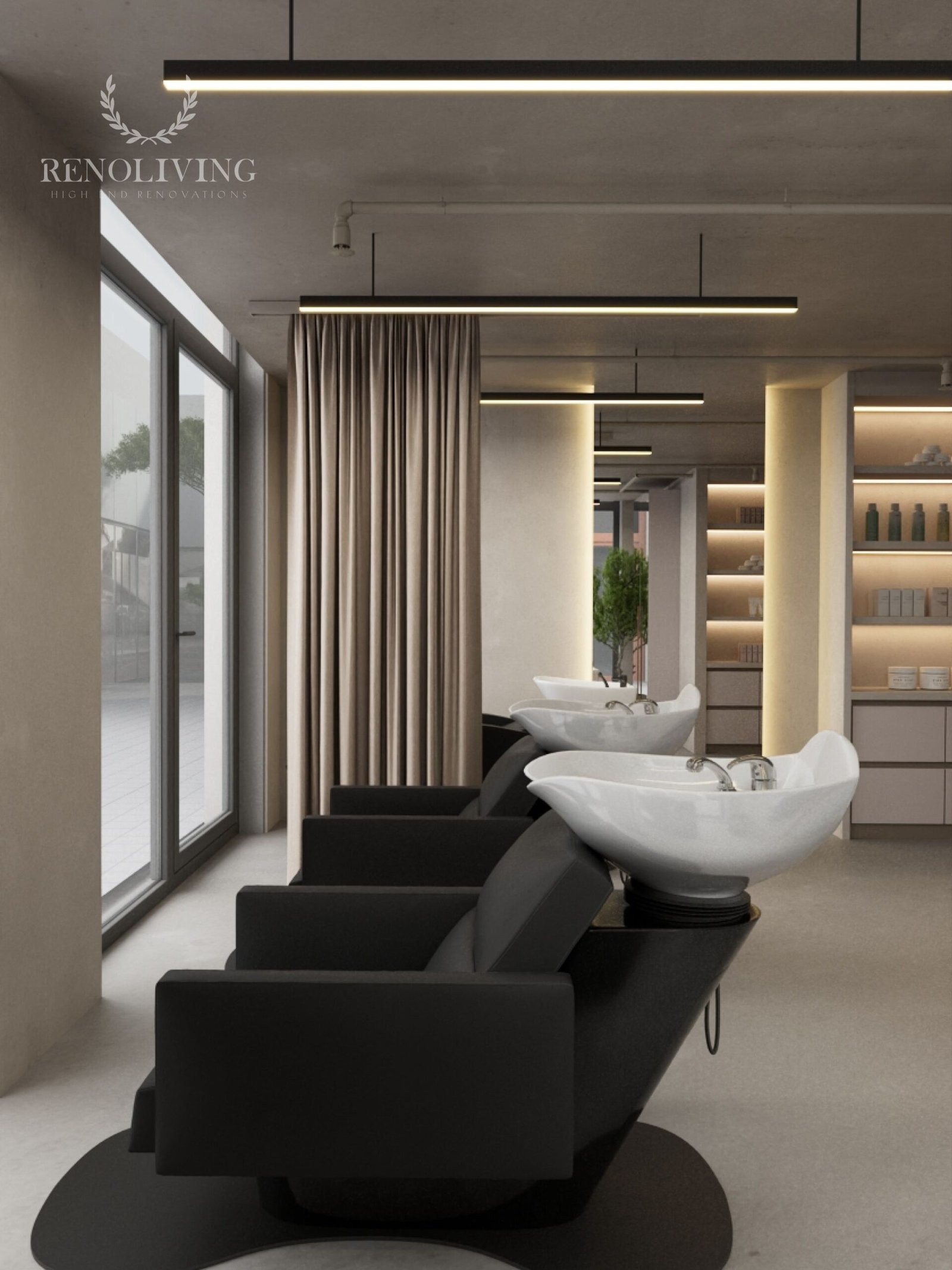 Modern Saloninterieur met Functionele Indeling