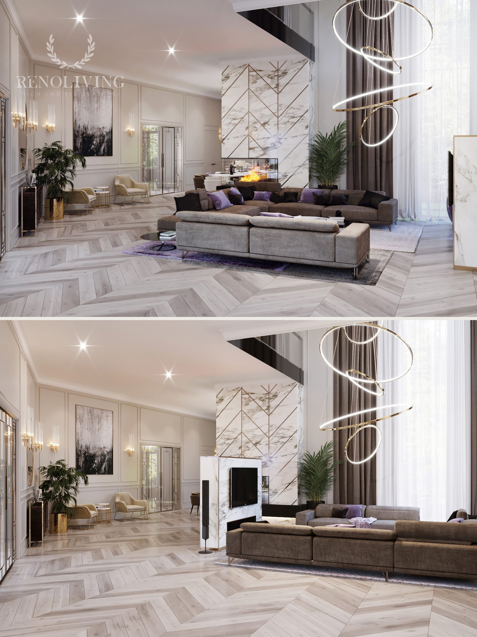 Natuurstenen aanrechtblad in een exclusieve keuken.