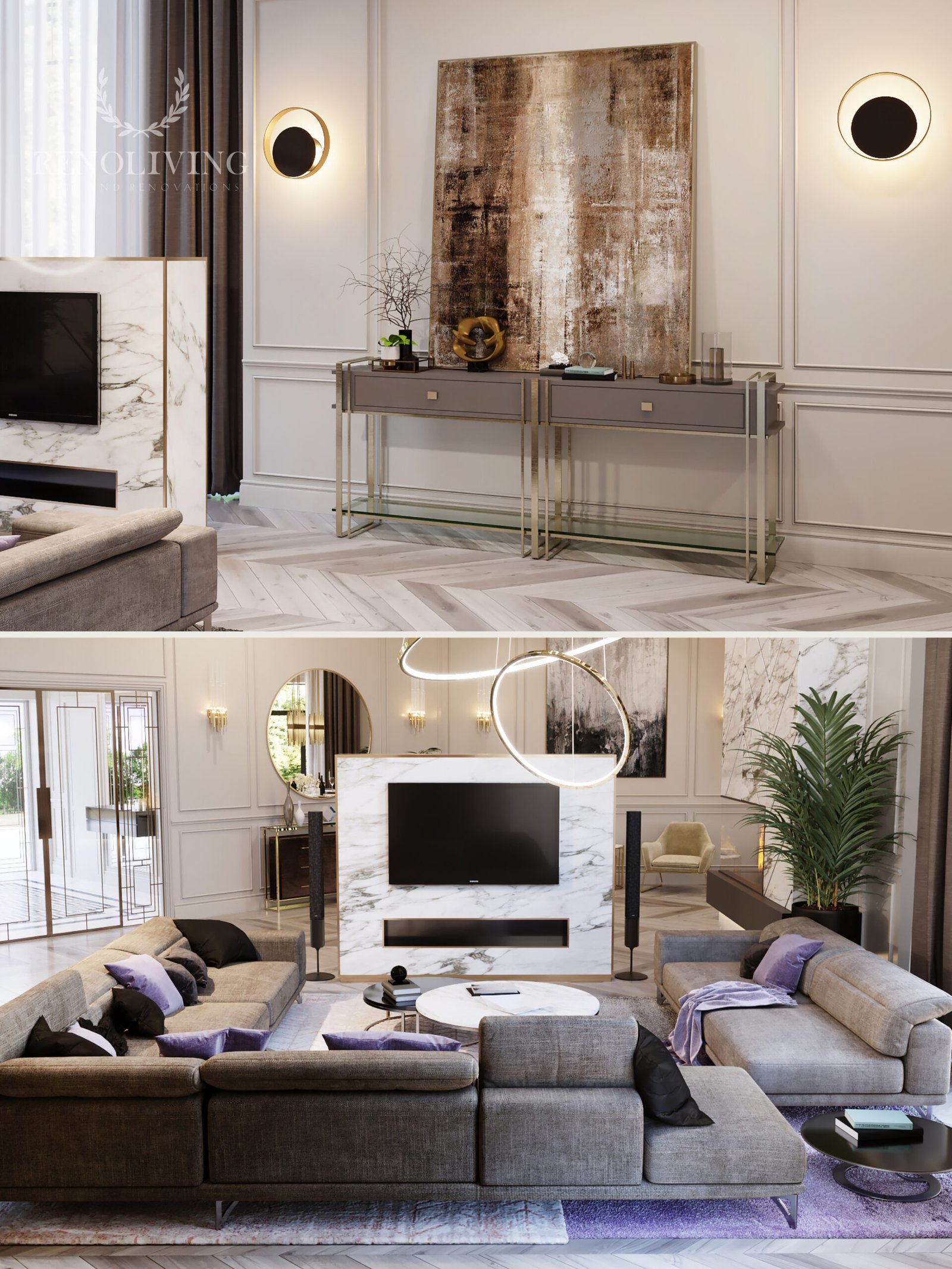 Designkeuken met verborgen wasoplossingen.