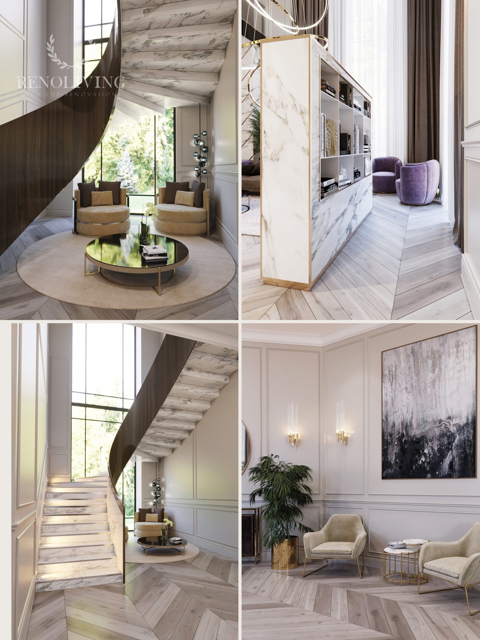 Exclusieve inloopkast (walk-in closet) met eiken afwerking.