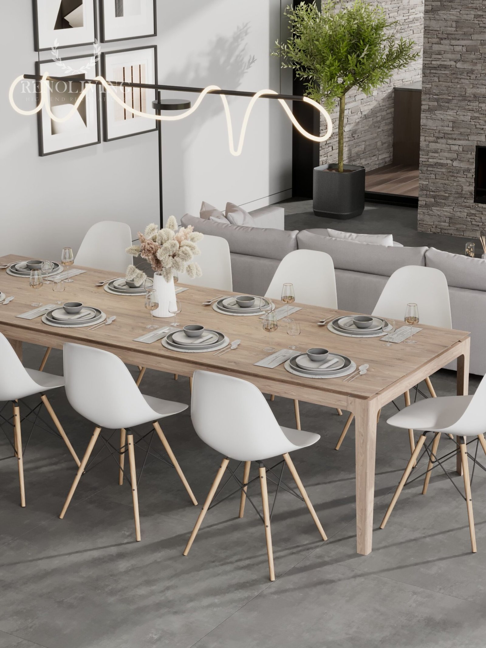 Gelijkvloerse Moderne Villa in Minimalistische Stijl