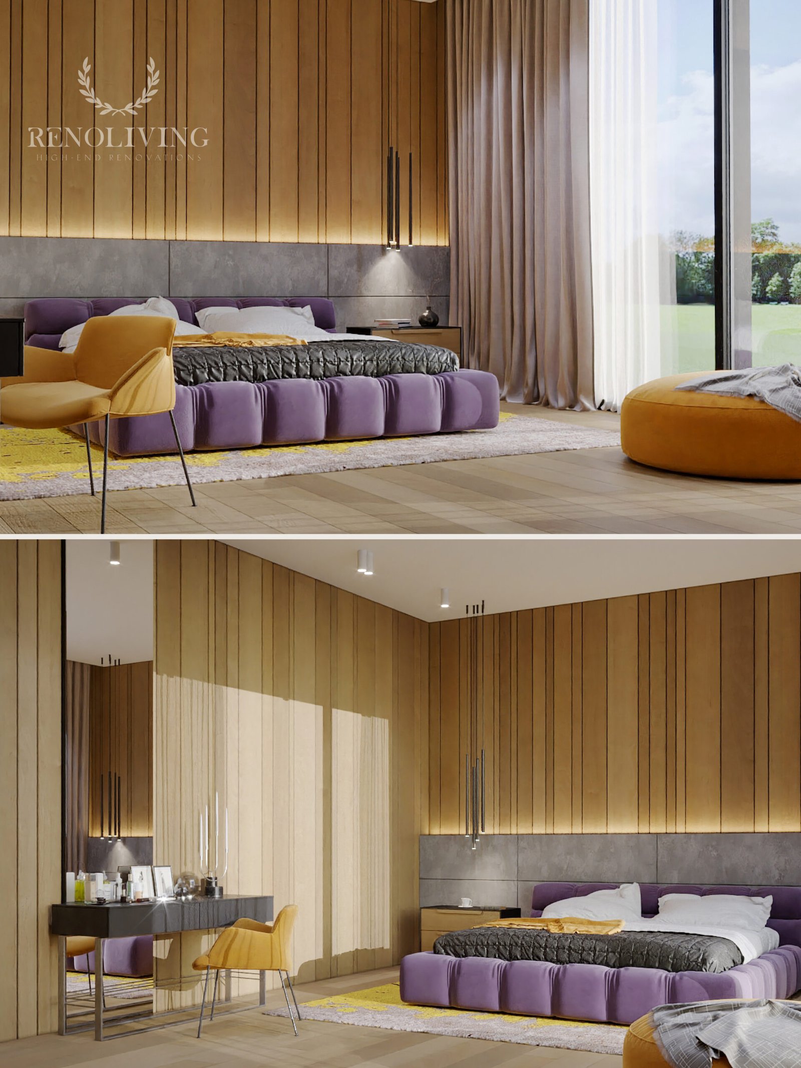 Architectonische lijnen van een high-end woonhuis.